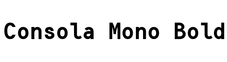 Consola Mono Bold Font