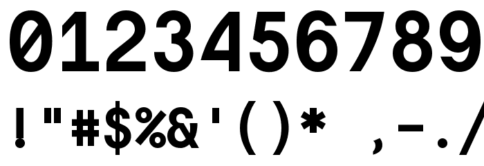 Consola Mono Bold Font OTHER CHARS