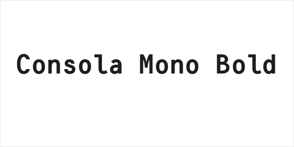Consola Mono Bold Logo