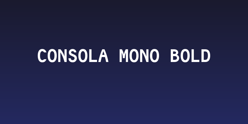Consola Mono Bold Social Header