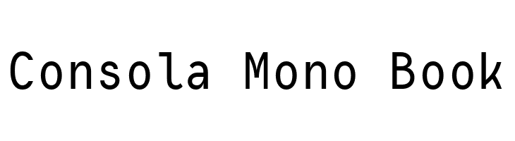Consola Mono Book  font caratteri gratis