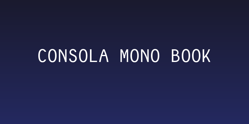Consola Mono Book Social Header