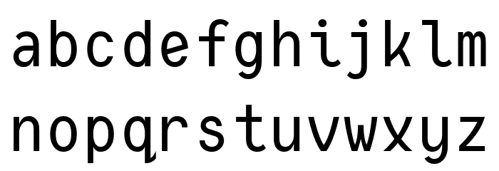 Consola Mono Book Font LOWERCASE