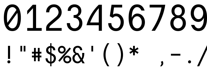 Consola Mono Font OTHER CHARS