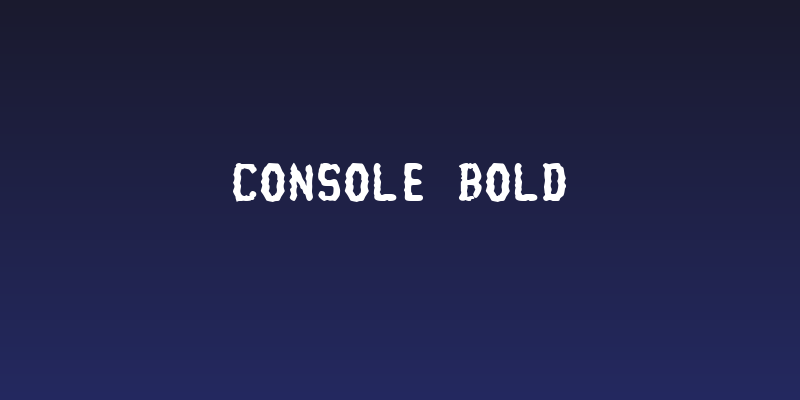 Console Bold Social Header