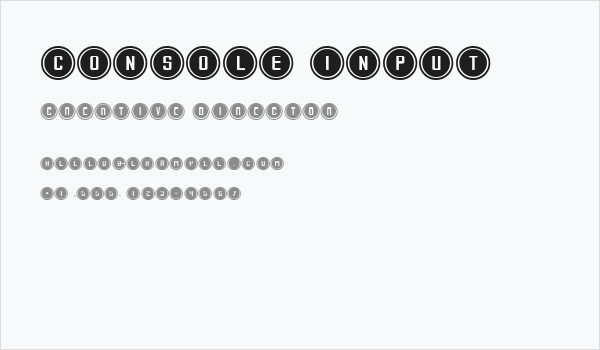 Console Input Business Card