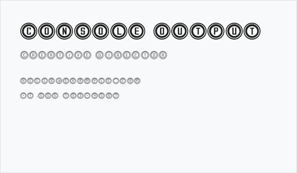 Console Output Business Card