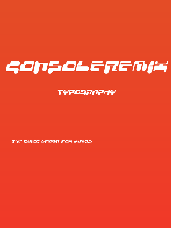 ConsoleRemix Italic Poster