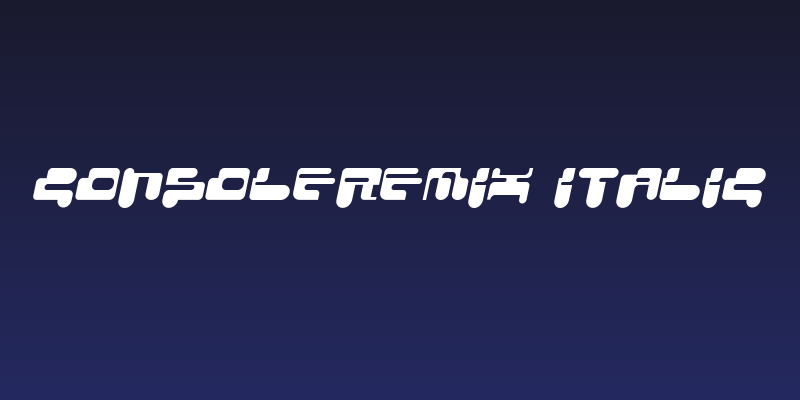 ConsoleRemix Italic Social Header