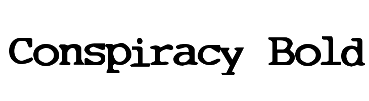 Conspiracy Bold Font