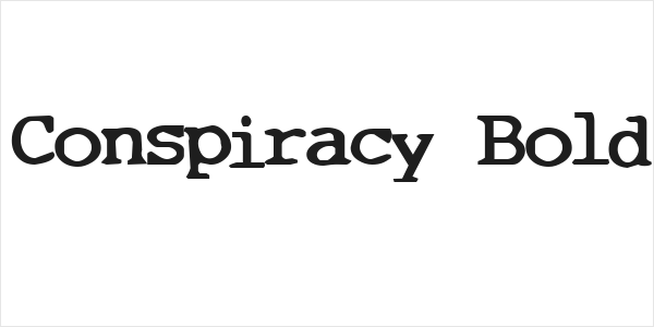 Conspiracy  Bold Logo