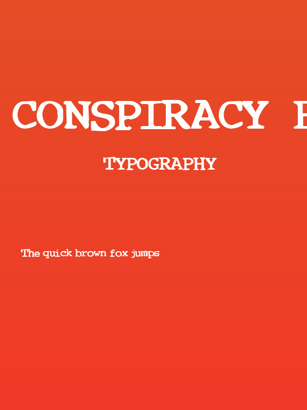 Conspiracy  Bold Poster