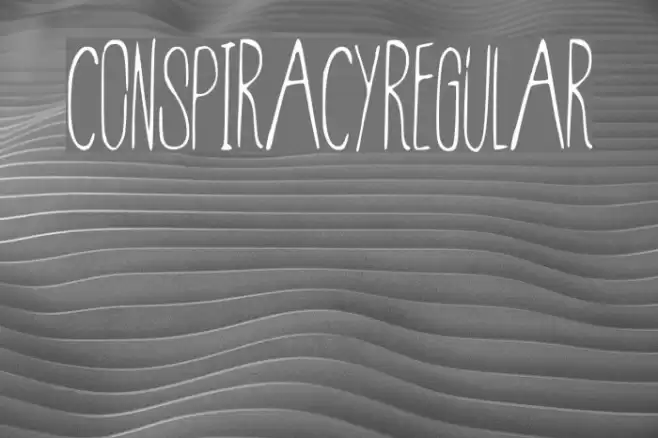 Conspiracy-Regular フォント examples
