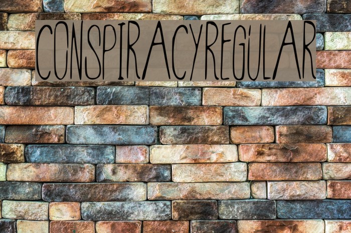 Conspiracy-Regular Font examples