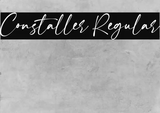 Constaller Regular Font examples