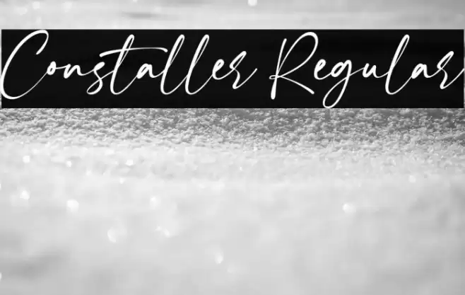 Constaller Regular Font examples