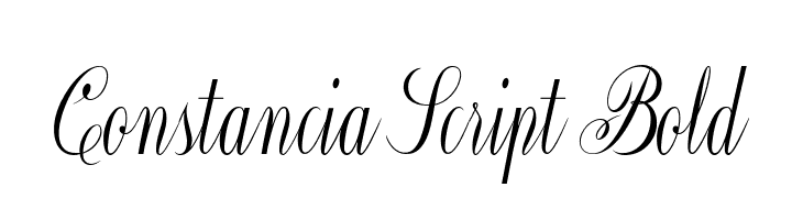 Constancia Script Bold  Free Fonts Download