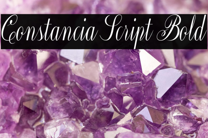 Constancia Script Bold Example 3