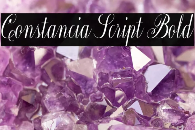 Constancia Script Bold Example 3