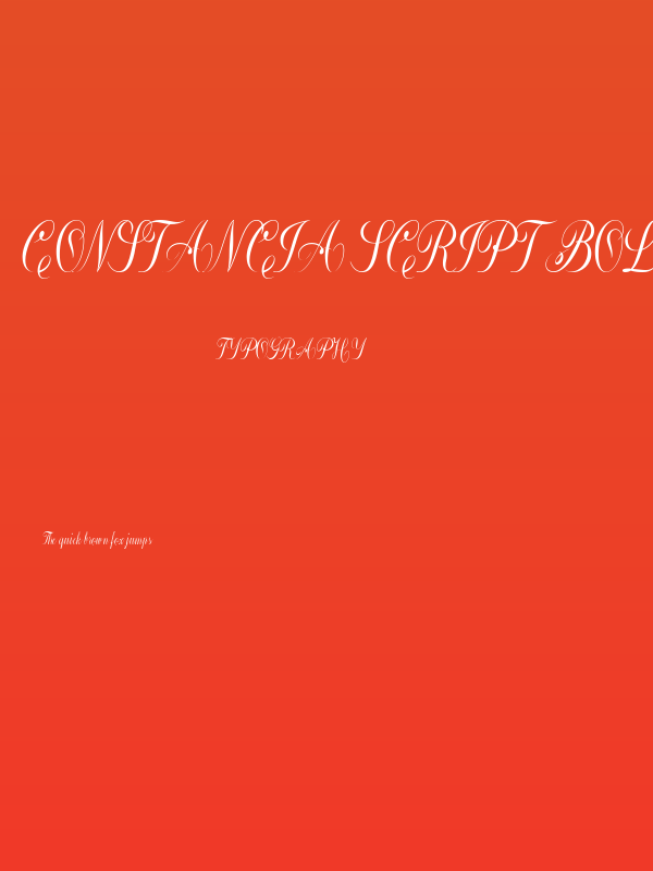 Constancia Script Bold Poster