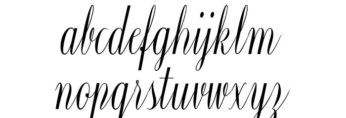 Constancia Script Bold Font LOWERCASE