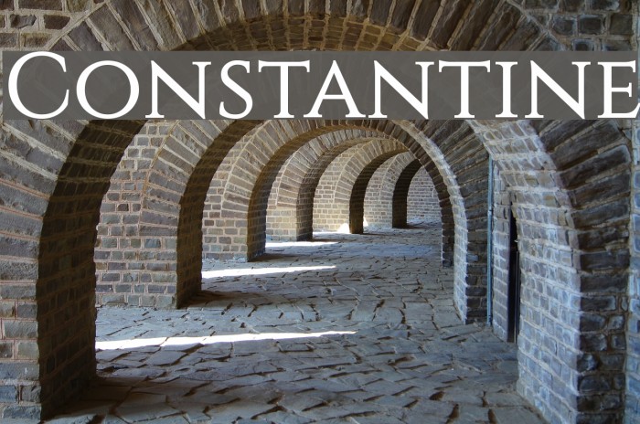 Constantine Font examples