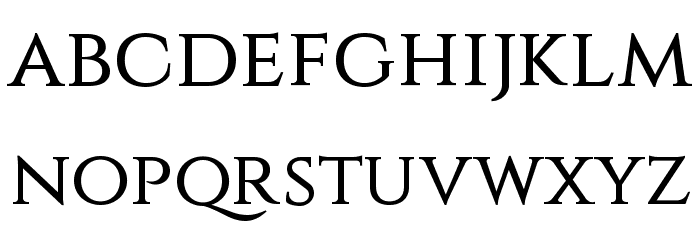 Constantine Font LOWERCASE