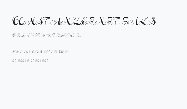 ConstanzeInitials Business Card