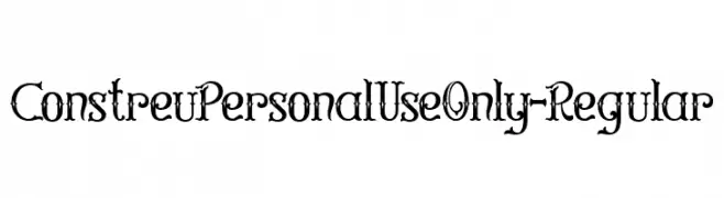 ConstreuPersonalUseOnly-Regular  font caratteri gratis