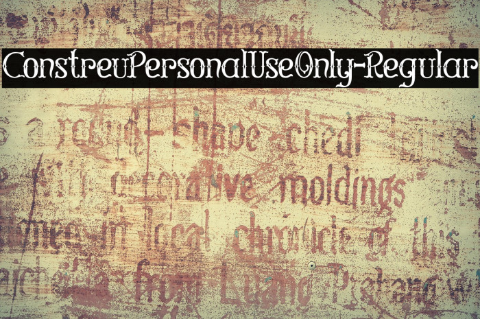 ConstreuPersonalUseOnly-Regular Example 1