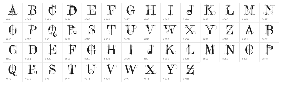 ConstruCaps Character Map
