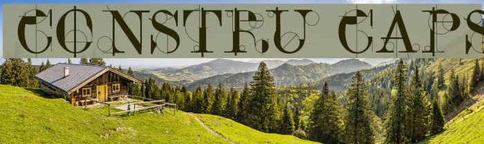 ConstruCaps Font examples