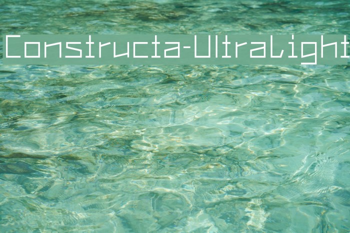 Constructa-UltraLight Font examples