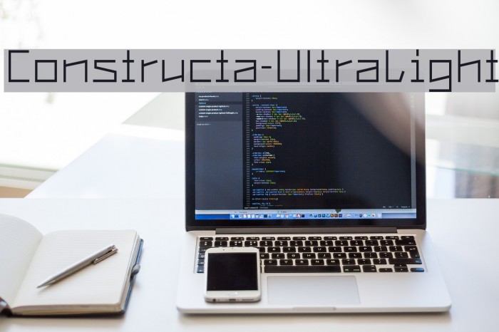 Constructa-UltraLight Font examples