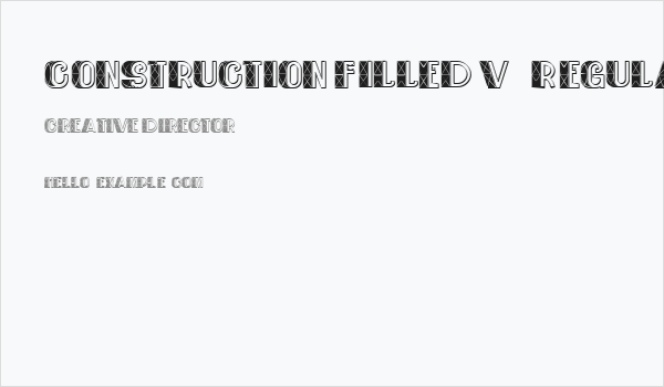 Construction Filled V1 Regular Business Card