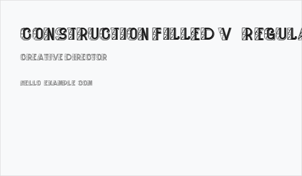 Construction Filled V2 Regular Business Card