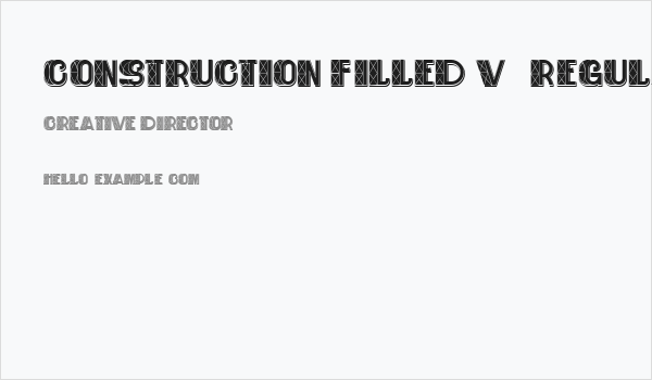 Construction Filled V3 Regular Business Card