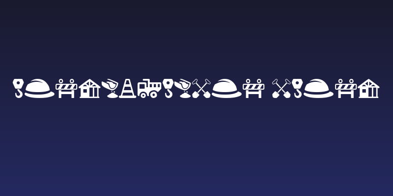 Construction Icons Social Header