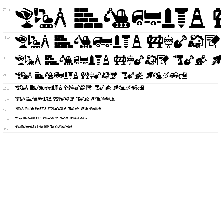 Construction Icons Waterfall