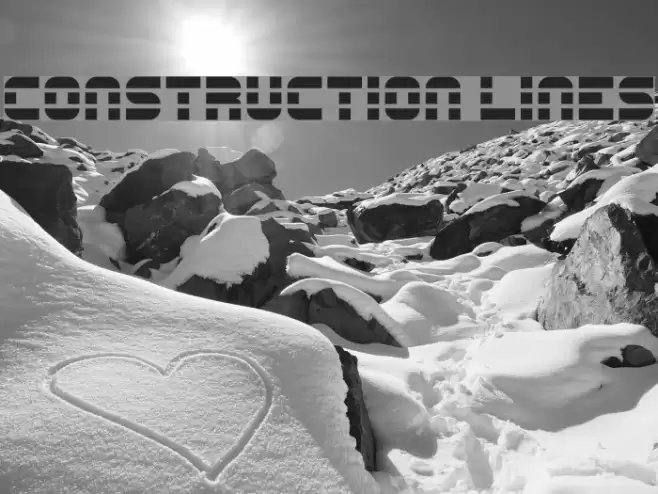 Construction Lines Font examples