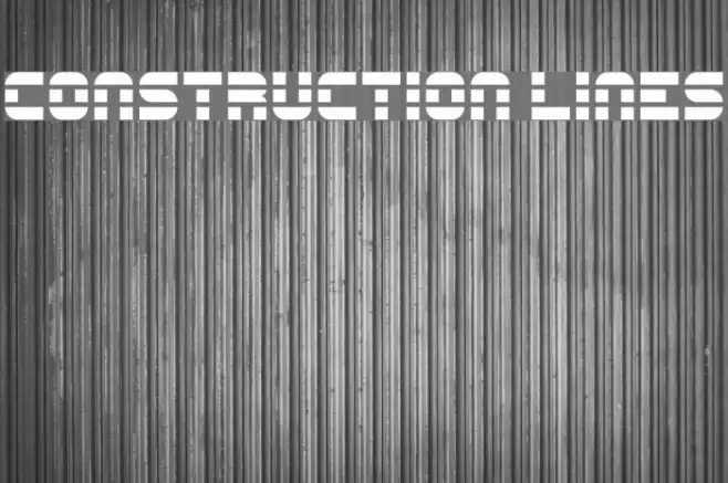 Construction Lines Font examples