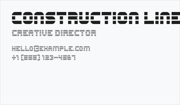 Construction Lines Business Card