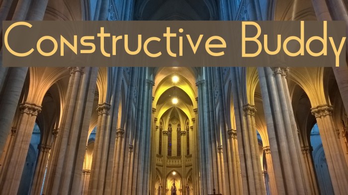 Constructive Buddy Font examples