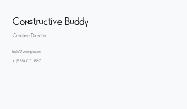 Constructive Buddy Business Card