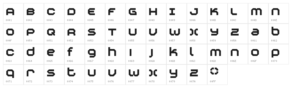 Construktiv Character Map