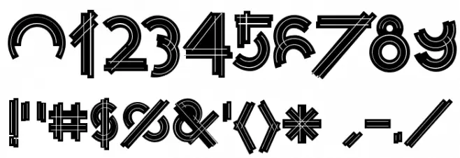 ConstrxiaBlackInline Font OTHER CHARS