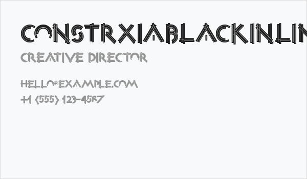 ConstrxiaBlackInline Business Card