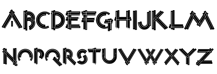 ConstrxiaBlackInline Font LOWERCASE