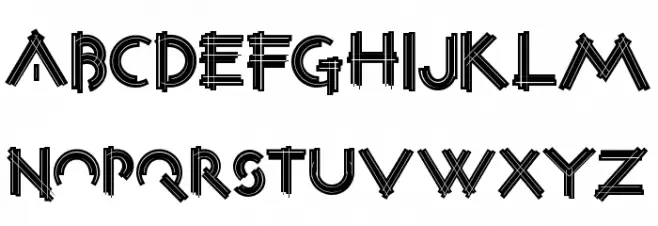 ConstrxiaBlackInline Font LOWERCASE