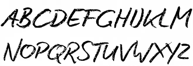 Conté Script reduced Font OTHER CHARS